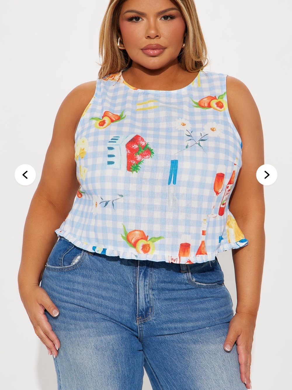 Fashion Nova Sunday Picnic Gingham Top